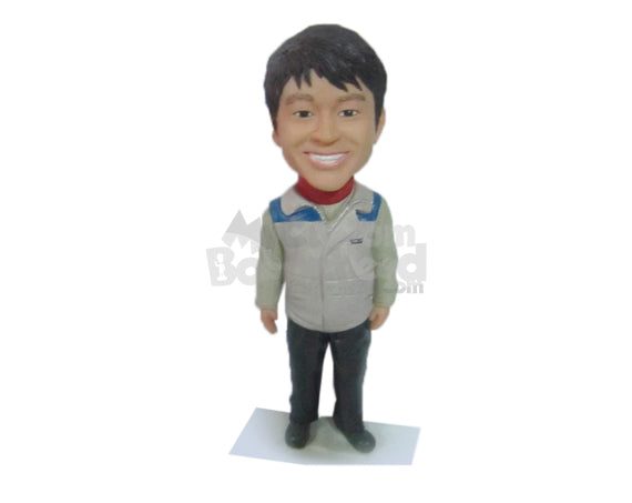 Custom Bobblehead Happy Male In High Neck Tshirt And Sleeveless Jacket - Leisure & Casual Casual Males Personalized Bobblehead & Cake Topper Custom Bobblehead Happy Male In High Neck Tshirt And Sleeveless Jacket - Leisure & Casual Casual Males Personalized Bobblehead & Cake Topper